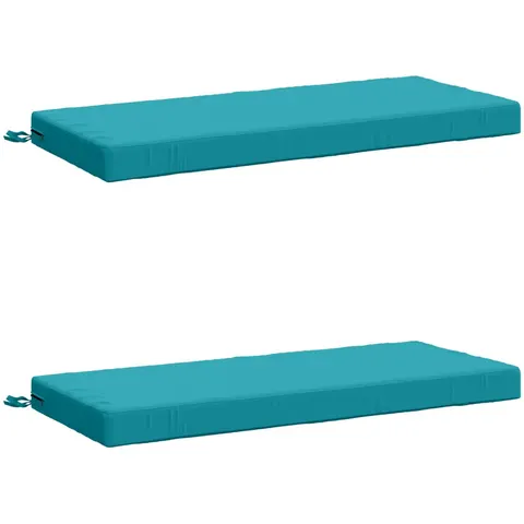 vidaXL Coussins de Banc SOEST 2 pc 100 % polyester Turquoise – 470229 – image 1