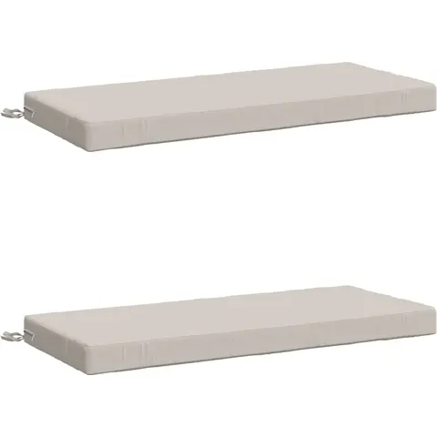 vidaXL Coussins de Banc SOEST 2 pc 100 % polyester Blanc – 470328 – image 1