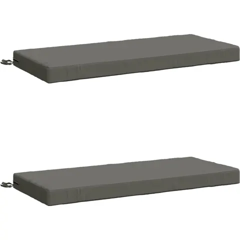 vidaXL Coussins de Banc SOEST 2 pc 100 % polyester Gris – 470465 – image 1