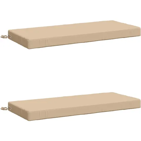 vidaXL Coussins de Banc SOEST 2 pc 100 % polyester Crème – 470489 – image 1