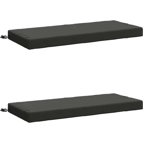 vidaXL Coussins de Banc SOEST 2 pc 100 % polyester Anthracite – 470502 – image 1