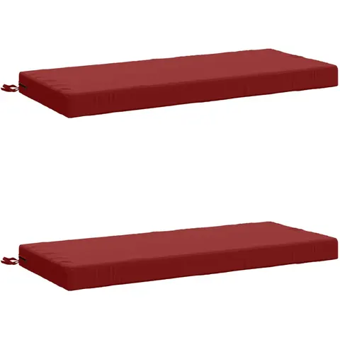 vidaXL Coussins de Banc SOEST 2 pc 100 % polyester Bordeaux – 470823 – image 1