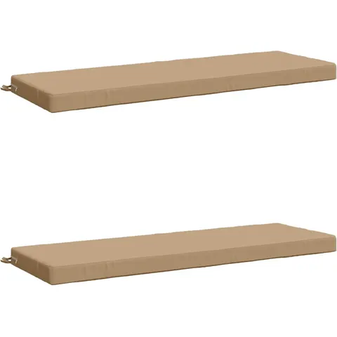 vidaXL Coussins de Banc SOEST 2 pc 100 % polyester Sable – 470922 – image 1