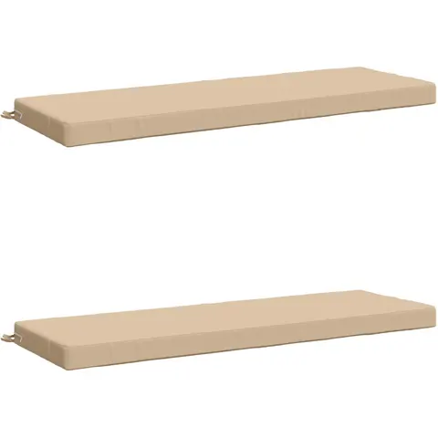 vidaXL Coussins de Banc SOEST 2 pc 100 % polyester Crème – 471066 – image 1
