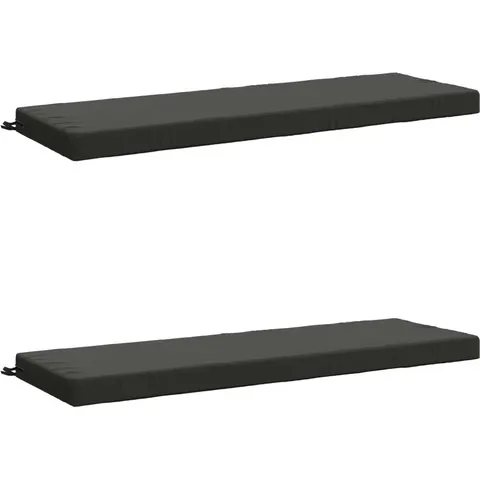 vidaXL Coussins de Banc SOEST 2 pc 100 % polyester Anthracite – 471080 – image 1