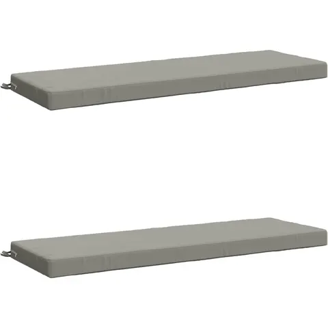 vidaXL Coussins de Banc SOEST 2 pc 100 % polyester Gris – 471226 – image 1