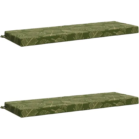 vidaXL Coussins de Banc SOEST 2 pc 100 % polyester Modèle feuille – 471288 – image 1