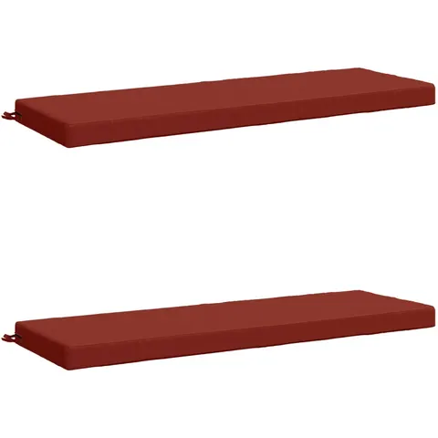 vidaXL Coussins de Banc SOEST 2 pc 100 % polyester Rouge – 471585 – image 1