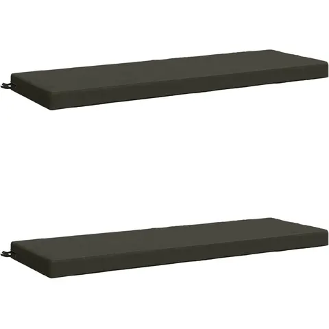 vidaXL Coussins de Banc SOEST 2 pc 100 % polyester Anthracite – 471608 – image 1