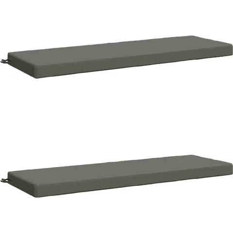 vidaXL Coussins de Banc SOEST 2 pc 100 % polyester Gris – 471622 – image 1