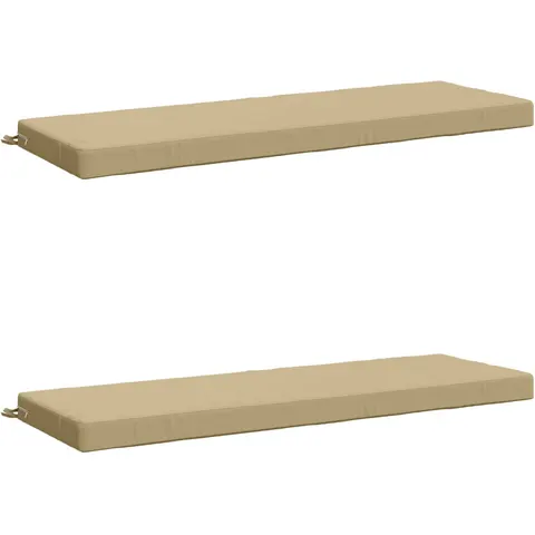 vidaXL Coussins de Banc SOEST 2 pc 100 % polyester Beige – 471684 – image 1