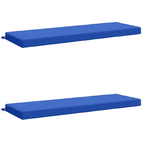 vidaXL Coussins de Banc SOEST 2 pc 100 % polyester Bleu royal – 471745 – image 1