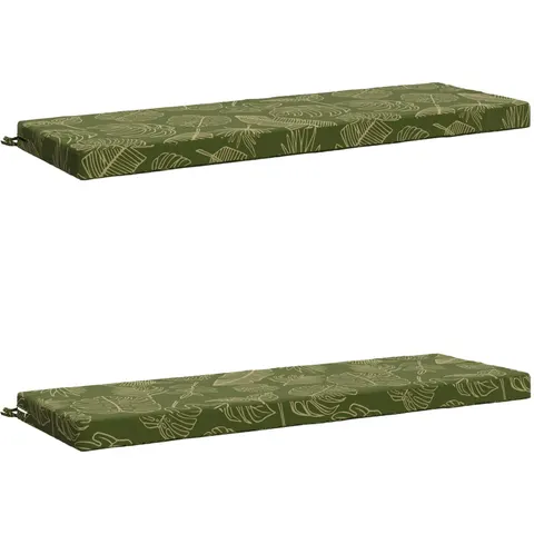 vidaXL Coussins de Banc SOEST 2 pc 100 % polyester Modèle feuille – 471868 – image 1