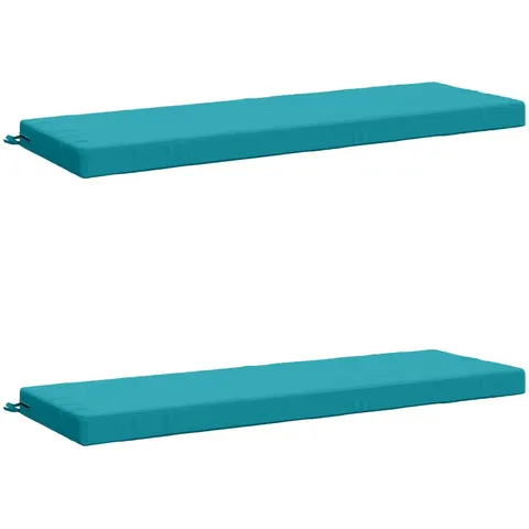 vidaXL Coussins de Banc SOEST 2 pc 100 % polyester Turquoise – 471967 – image 1