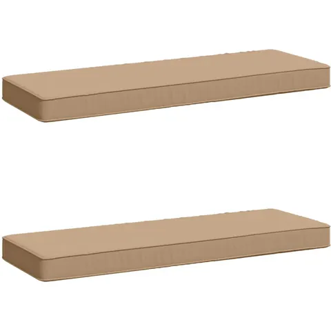 vidaXL Coussins de banc 2 pièces VUGHT 2 pc 100 % polyester Sable – 472087 – image 1