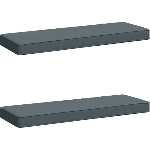 vidaXL Coussins de banc 2 pièces VUGHT 2 pc 100 % polyester Bleu – 472100 – image 1