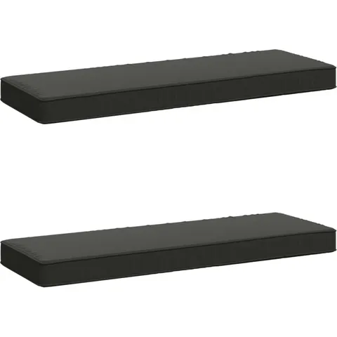 vidaXL Coussins de banc 2 pièces VUGHT 2 pc 100 % polyester Anthracite – 472247 – image 1