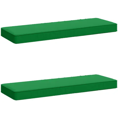 vidaXL Coussins de banc 2 pièces VUGHT 2 pc 100 % polyester Vert – 472407 – image 1