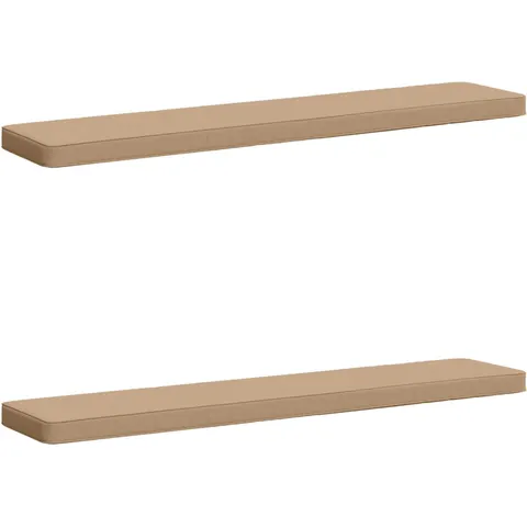 vidaXL Coussins de banc 2 pièces VUGHT 2 pc 100 % polyester Sable – 475569 – image 1