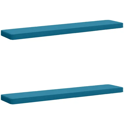 vidaXL Coussins de banc 2 pièces VUGHT 2 pc 100 % polyester Bleu clair – 475903 – image 1