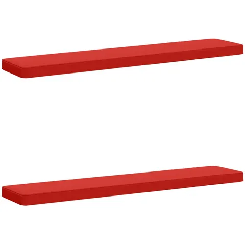 vidaXL Coussins de banc 2 pièces VUGHT 2 pc 100 % polyester Rouge – 475989 – image 1