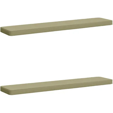 vidaXL Coussins de banc 2 pièces VUGHT 2 pc 100 % polyester Vert clair – 476085 – image 1