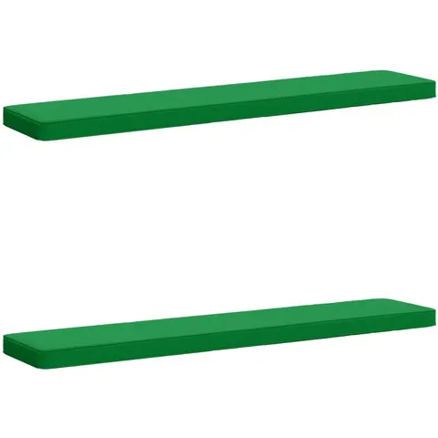 vidaXL Coussins de banc 2 pièces VUGHT 2 pc 100 % polyester Vert – 476467 – image 1