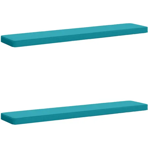 vidaXL Coussins de banc 2 pièces VUGHT 2 pc 100 % polyester Turquoise – 476603 – image 1