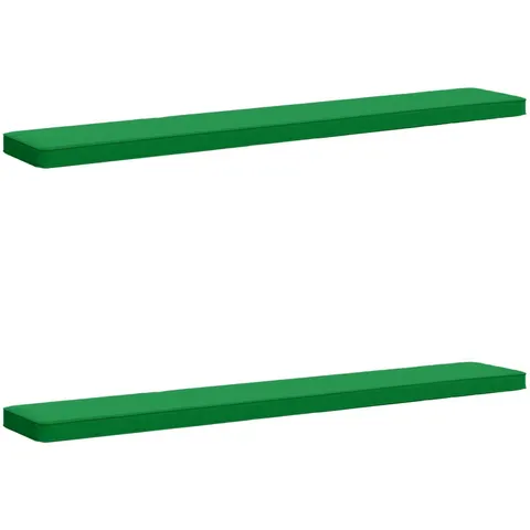 vidaXL Coussins de banc 2 pièces VUGHT 2 pc 100 % polyester Vert – 477044 – image 1