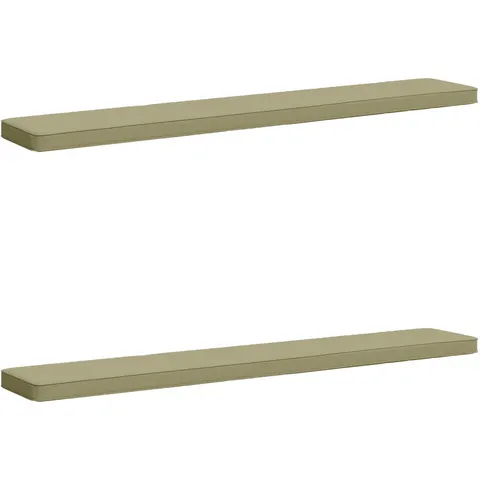 vidaXL Coussins de banc 2 pièces VUGHT 2 pc 100 % polyester Vert clair – 477242 – image 1