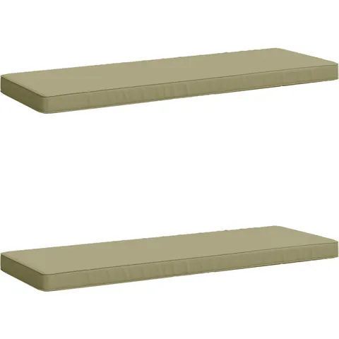 vidaXL Coussins de banc 2 pièces VUGHT 2 pc 100 % polyester Vert clair – 480143 – image 1