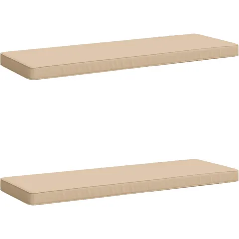 vidaXL Coussins de banc 2 pièces VUGHT 2 pc 100 % polyester Crème – 480341 – image 1