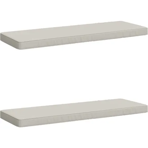 vidaXL Coussins de banc 2 pièces VUGHT 2 pc 100 % polyester Blanc – 480761 – image 1