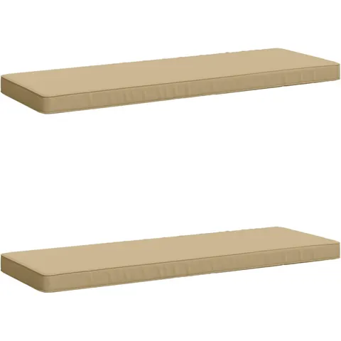 vidaXL Coussins de banc 2 pièces VUGHT 2 pc 100 % polyester Beige – 480969 – image 1