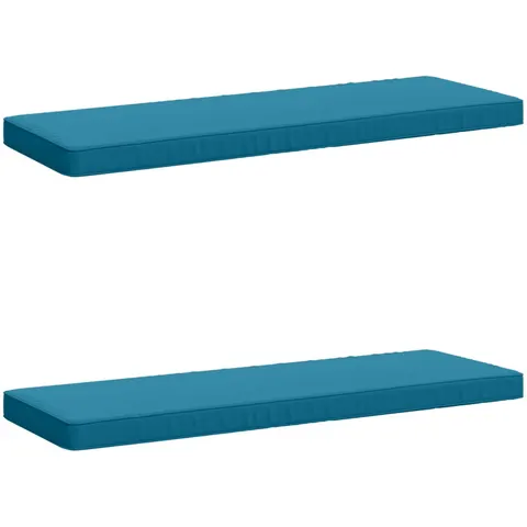 vidaXL Coussins de banc 2 pièces VUGHT 2 pc 100 % polyester Bleu clair – 481126 – image 1