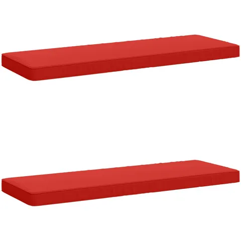 vidaXL Coussins de banc 2 pièces VUGHT 2 pc 100 % polyester Rouge – 481201 – image 1