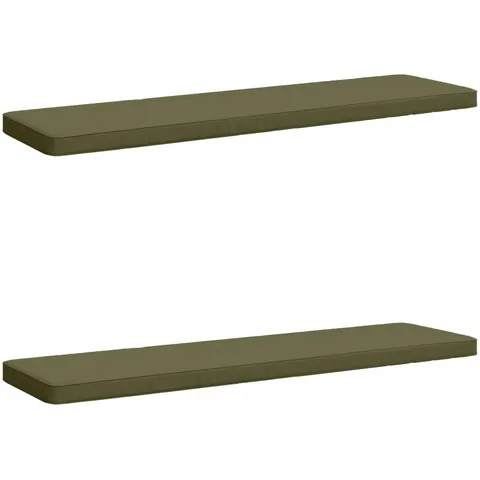 vidaXL Coussins de banc 2 pièces VUGHT 2 pc 100 % polyester Vert olive – 481287 – image 1