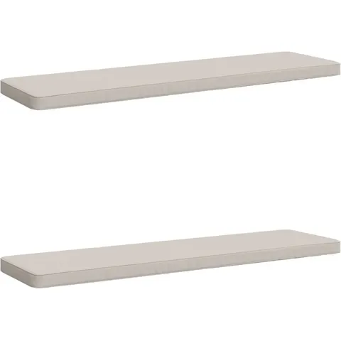 vidaXL Coussins de banc 2 pièces VUGHT 2 pc 100 % polyester Blanc – 481348 – image 1
