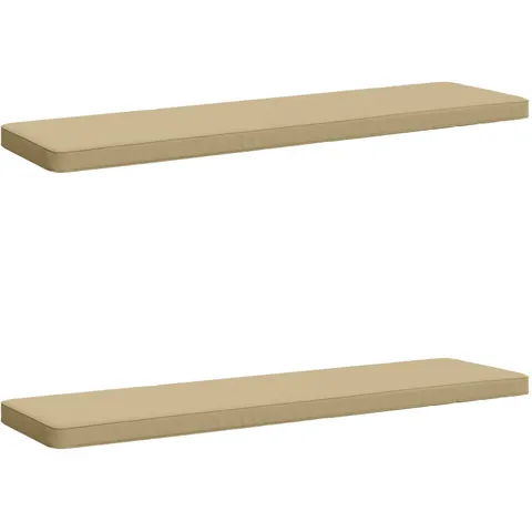 vidaXL Coussins de banc 2 pièces VUGHT 2 pc 100 % polyester Beige – 482123 – image 1