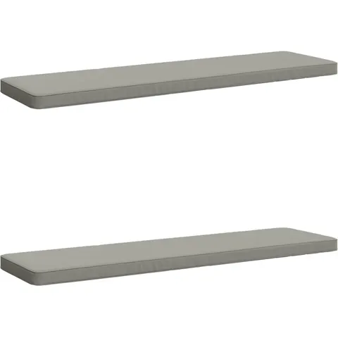 vidaXL Coussins de banc 2 pièces VUGHT 2 pc 100 % polyester Gris – 482246 – image 1