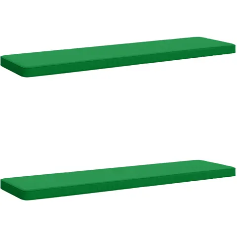 vidaXL Coussins de banc 2 pièces VUGHT 2 pc 100 % polyester Vert – 482260 – image 1