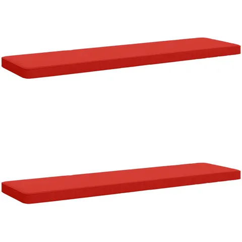 vidaXL Coussins de banc 2 pièces VUGHT 2 pc 100 % polyester Rouge – 482369 – image 1