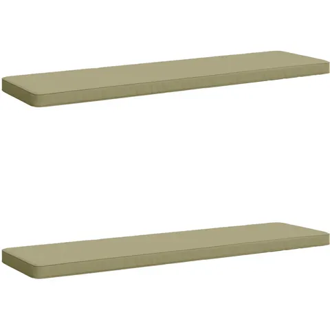 vidaXL Coussins de banc 2 pièces VUGHT 2 pc 100 % polyester Vert clair – 482468 – image 1