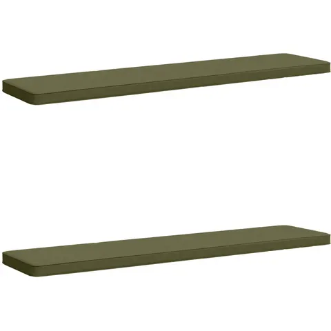 vidaXL Coussins de banc 2 pièces VUGHT 2 pc 100 % polyester Vert olive – 483021 – image 1