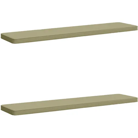 vidaXL Coussins de banc 2 pièces VUGHT 2 pc 100 % polyester Vert clair – 483045 – image 1