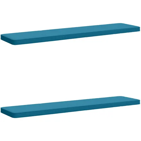 vidaXL Coussins de banc 2 pièces VUGHT 2 pc 100 % polyester Bleu clair – 484028 – image 1