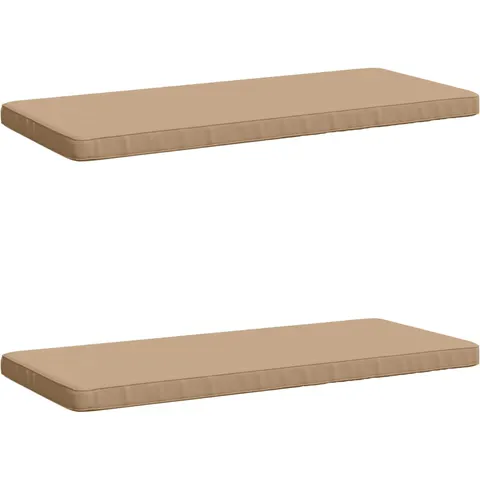 vidaXL Coussins de banc 2 pièces VUGHT 2 pc 100 % polyester Sable – 486008 – image 1
