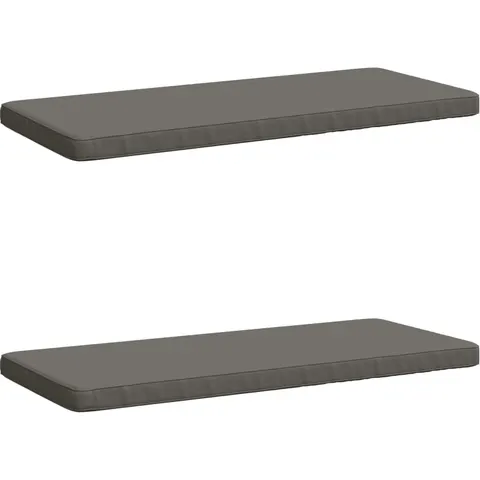 vidaXL Coussins de banc 2 pièces VUGHT 2 pc 100 % polyester Gris – 486121 – image 1