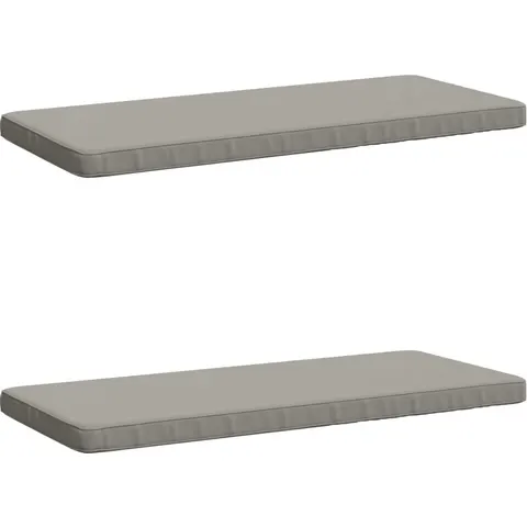 vidaXL Coussins de banc 2 pièces VUGHT 2 pc 100 % polyester Gris – 486305 – image 1
