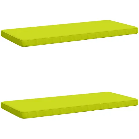 vidaXL Coussins de banc 2 pièces VUGHT 2 pc 100 % polyester Vert vif. – 486787 – image 1